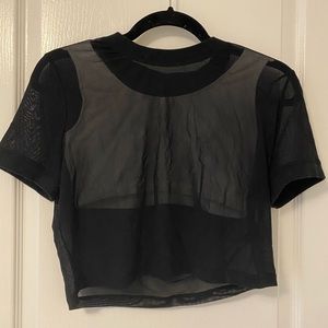 Urban Outfitters Black Mesh T-Shirt